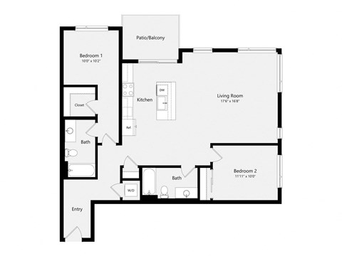 a floor plan of a house with a bedroom and a living room